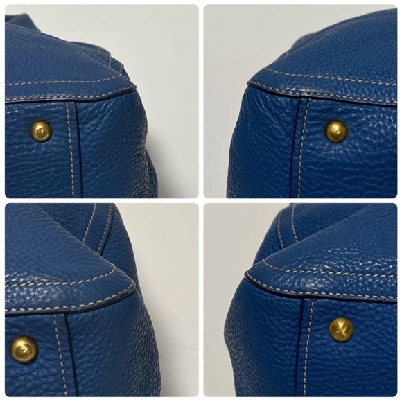 Miu Miu Royal Blue Leather Tote - Picture 7 of 11